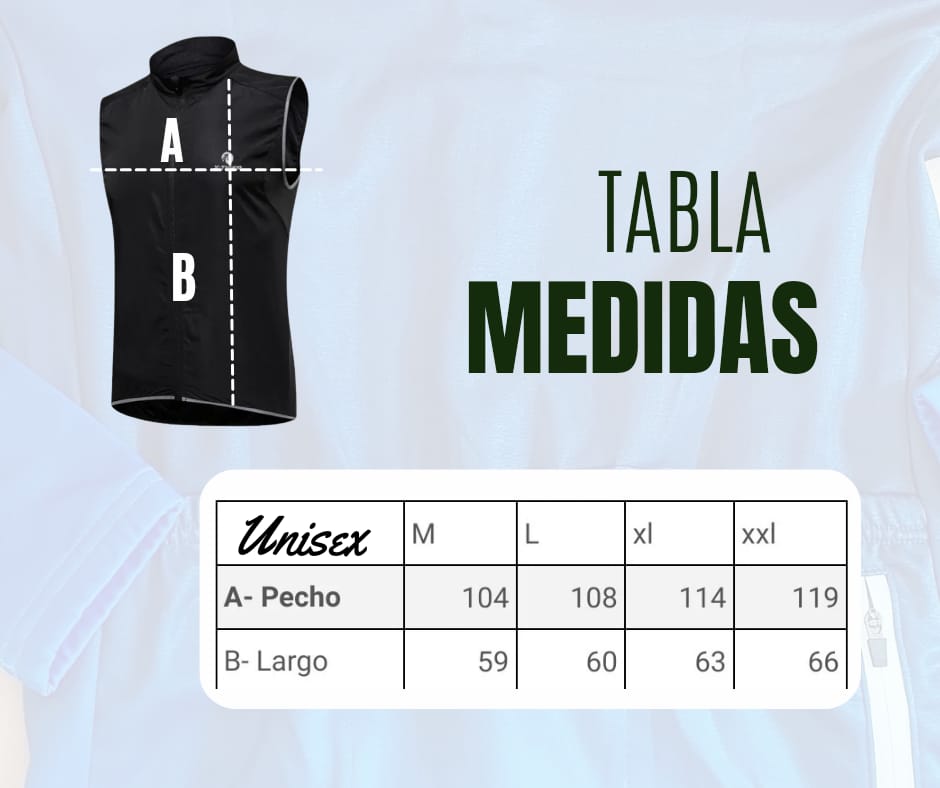 TABLA DE MEDIDA CORTAVIENTO