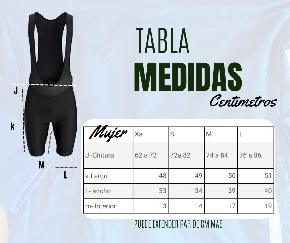 tabla calza mujer basicaca