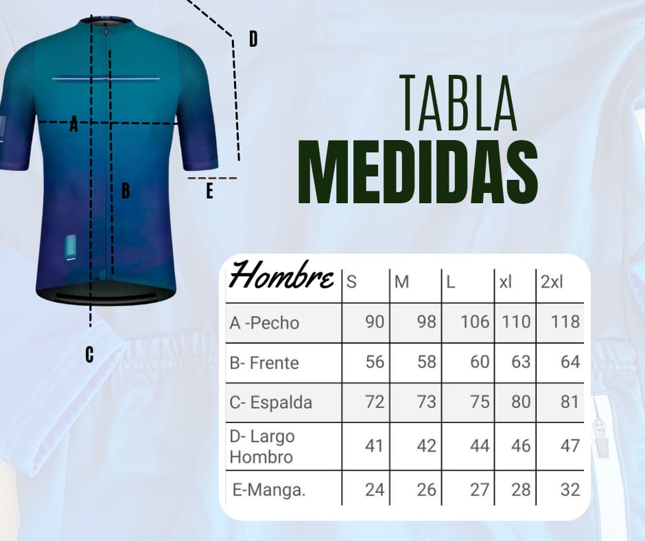 tabla medida ropa ciclismo 6